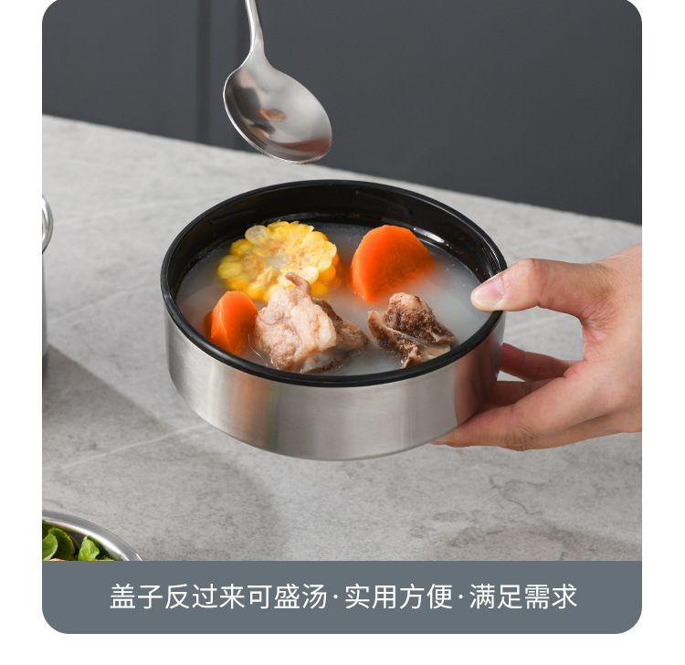 304不锈钢饭盒大容量真空保温提锅三层多层学生便当盒保温桶批发详情9