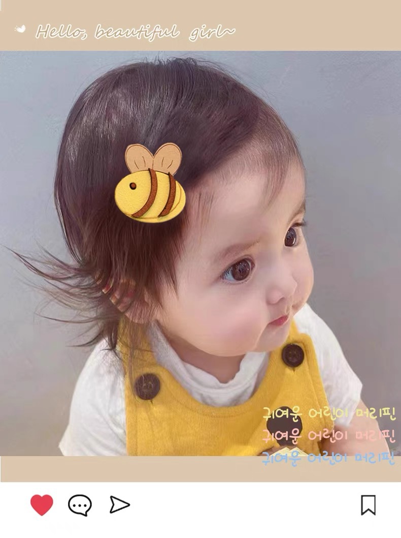 宝宝可爱碎发贴儿童魔术贴卡通刘海贴婴儿发夹不伤发小女孩发卡子详情9