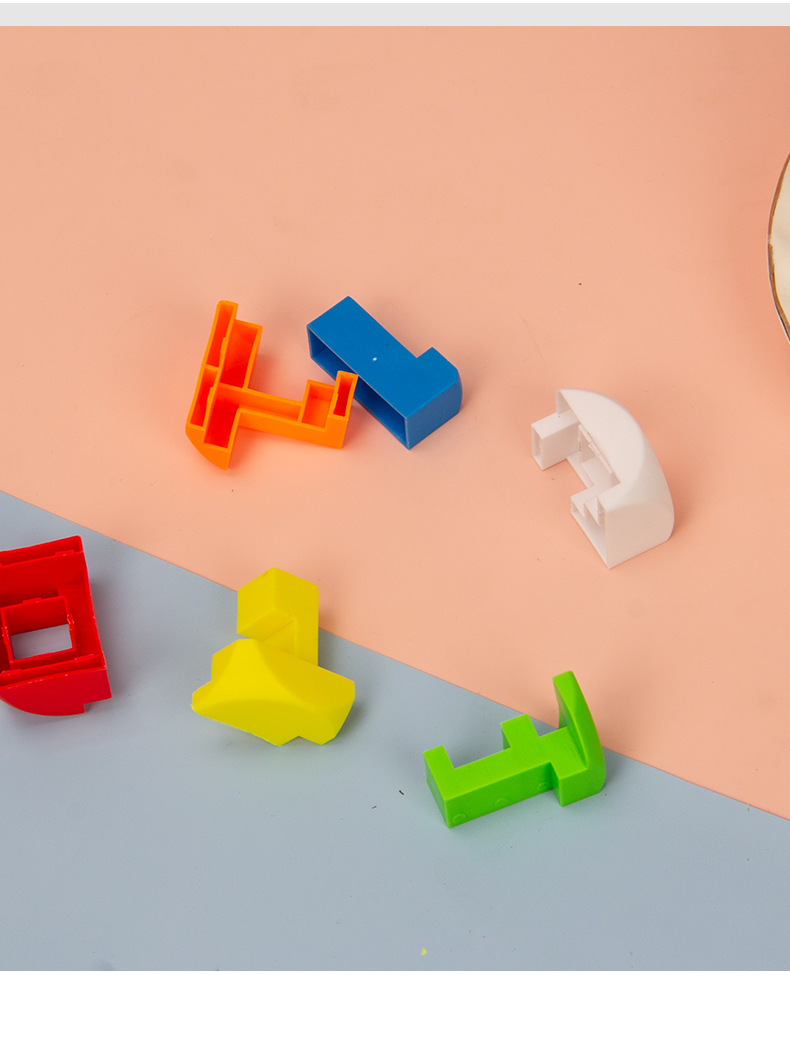 孔明锁鲁班锁全套儿童智力拼装24个解锁开学礼物塑料魔球益智玩具详情11