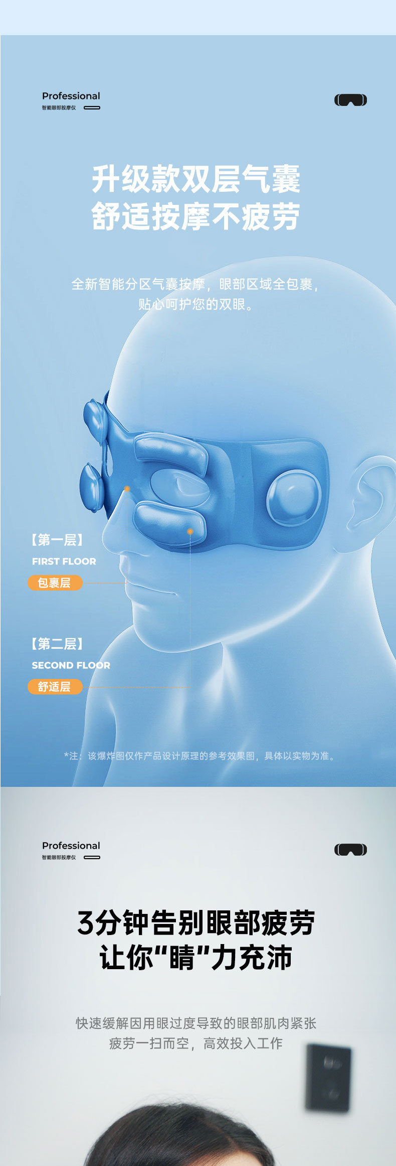 新款智能气囊眼部按摩仪热敷眼罩儿童大人调节疲劳近视护眼仪眼部按摩仪详情3