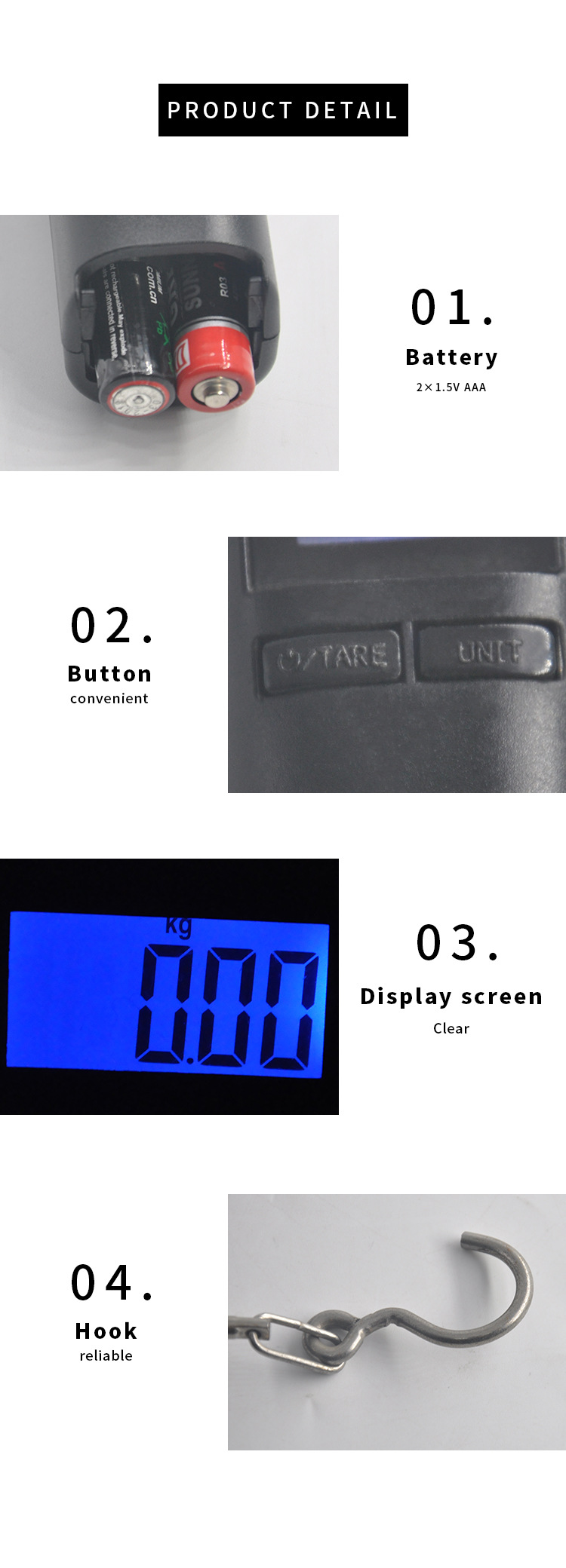 [Constant-725E]厂家直销电子行李秤LCD背光显示家用钩秤商务出行 行李称跨境外贸详情4
