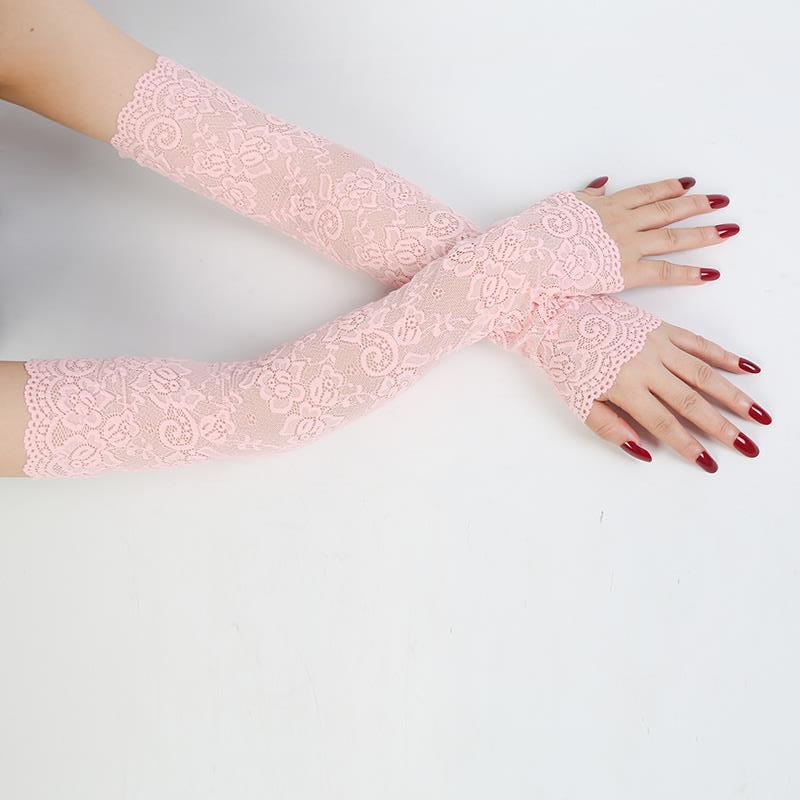 Factory wholesale summer sun protection gloves, ice lace arm sleeves, driving UV protection arm sleeves, long holiday sleeves pic 9