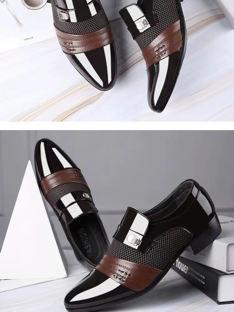 【跨境大码】正装皮鞋男青年韩版黑色商务休闲男鞋子英伦男士皮鞋详情13