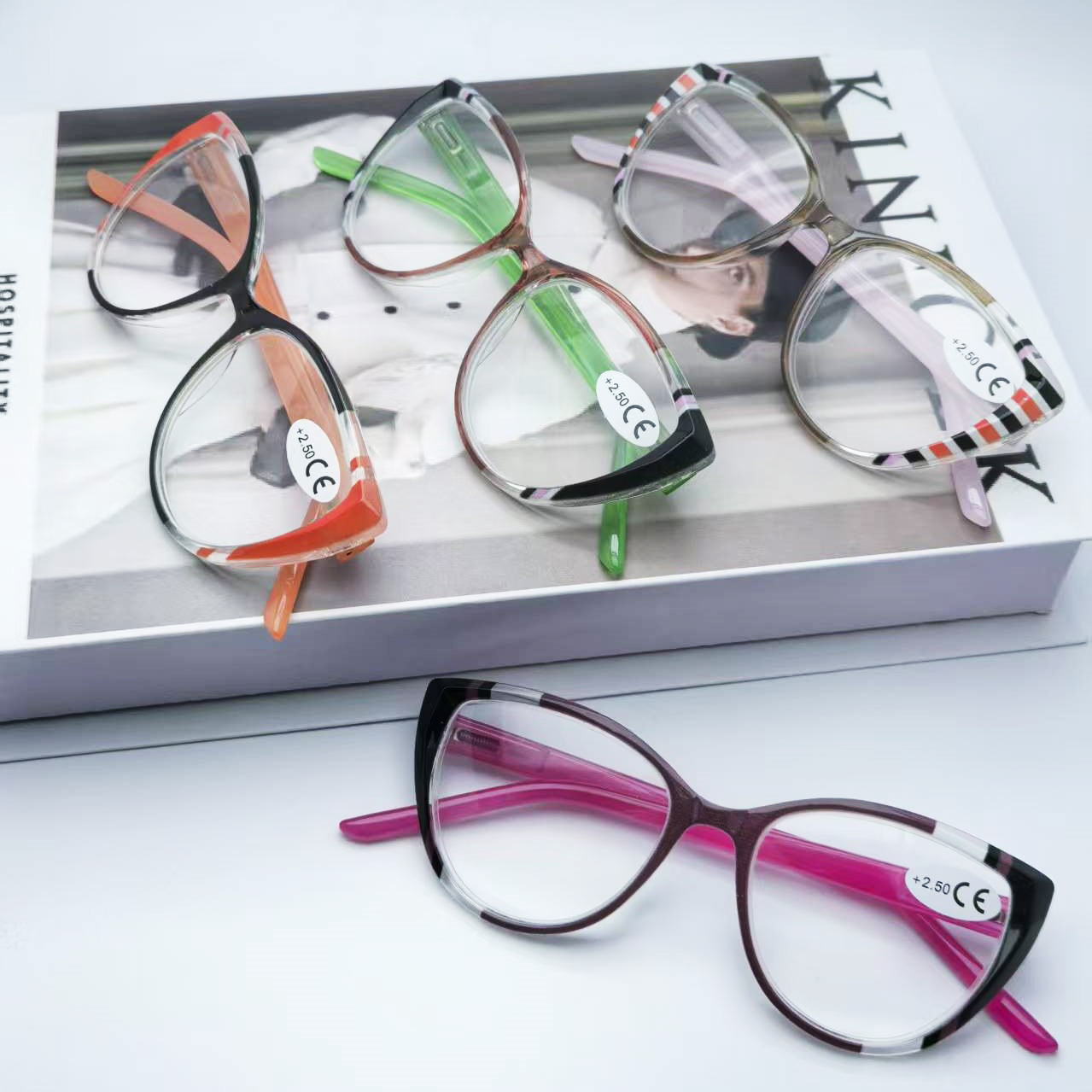 Cat-eye reading glasses 2025 new style, fashionable cross-border slingshot, high-end and trendy, source factory for middle-aged and elderly reading glasses pic 2