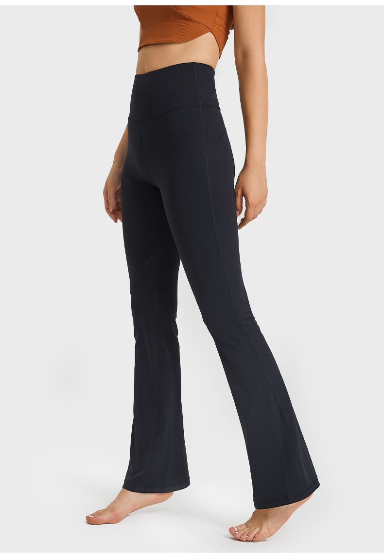 New versatile flared pants for outerwear, fashionable, slimming, elastic high-waisted, hip-lifting, nude yoga pants for women DL204 pic 32