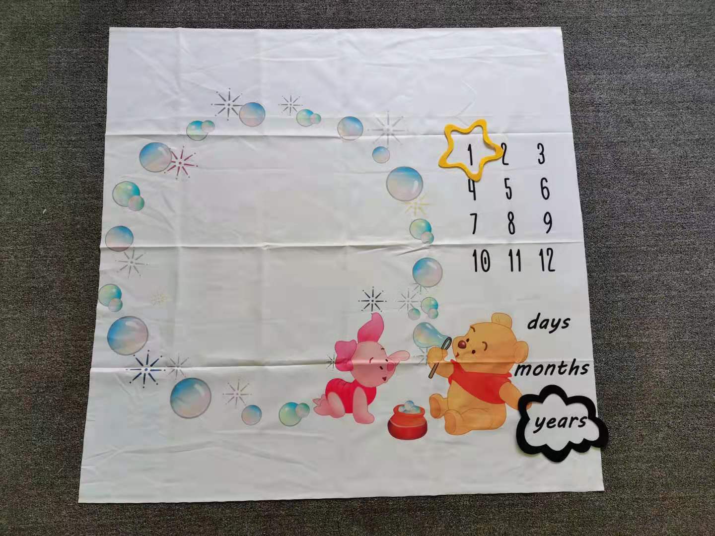 Baby milestone month photography background cloth, baby creative digital photography blanket background cloth, photography props pic 27