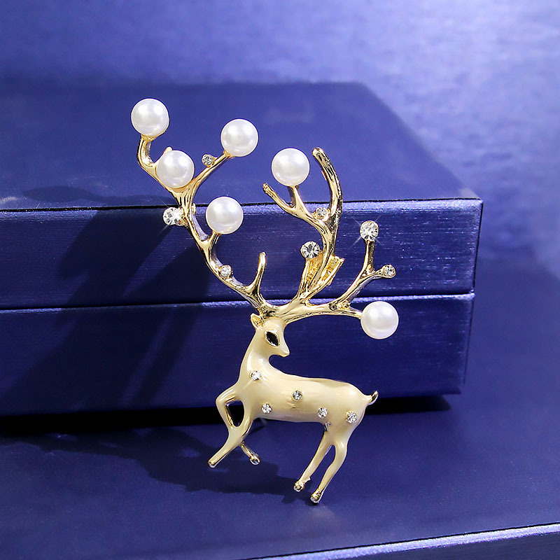 韩国新款高档珍珠胸针时尚风胸花水钻个性丝巾扣蝴蝶别针批发详情25