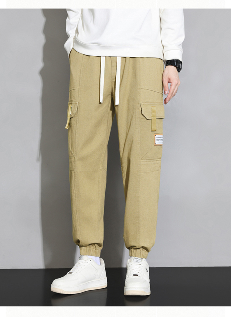 Pantalones de carga hombres 2023 nuevo otoño marca de moda juvenil holgada versátil pies de túnica para hombres tamaño grande pantalones casuales para hombres pic 15