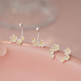 Ganjia Tongti S925 pure silver simple round piece earrings, elegant matte ear buckles, fashionable Hong Kong-style internet-famous ear rings pic 10