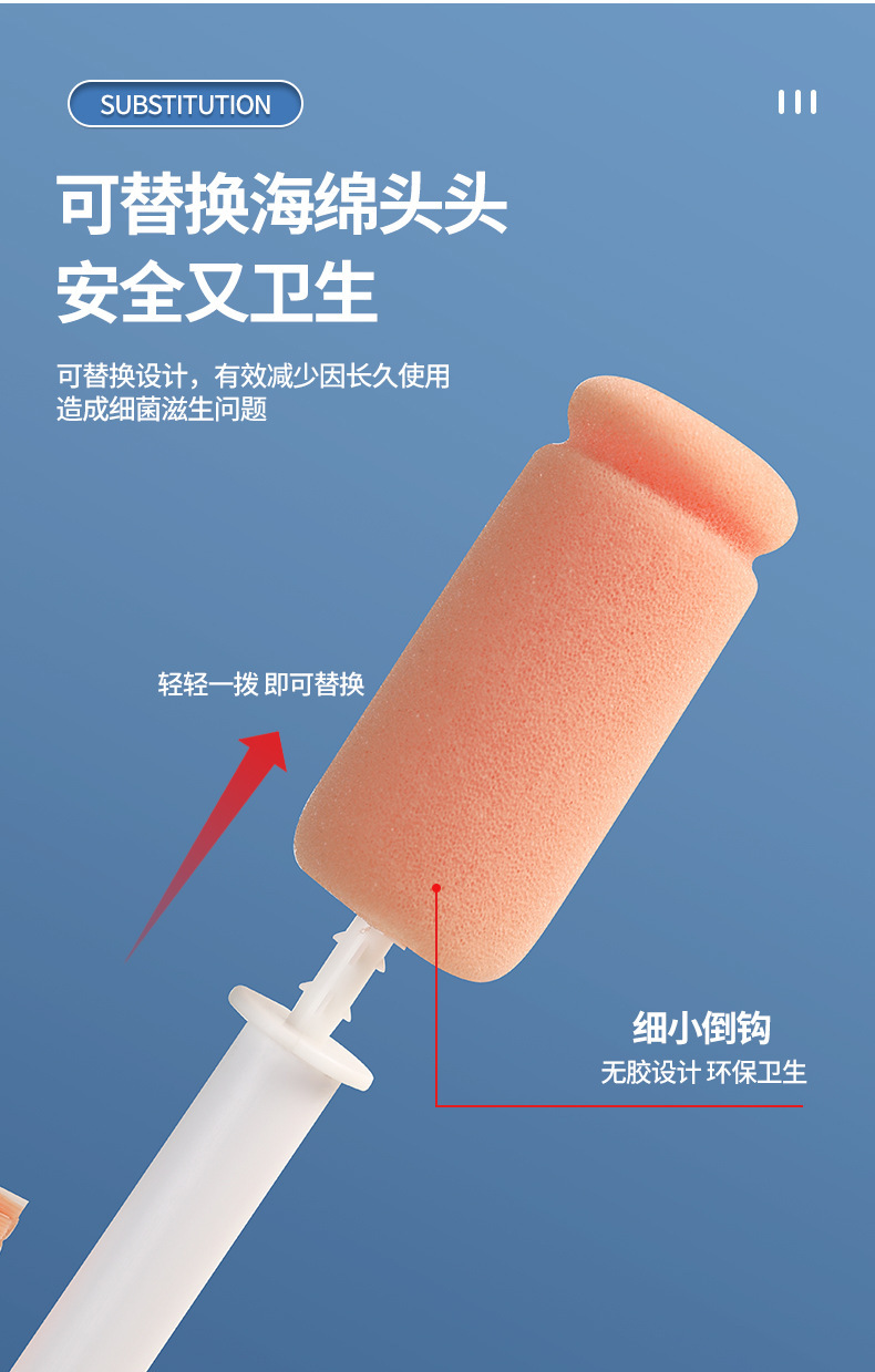 杯刷三合一胡萝卜长柄家用多功能洗杯刷清洁海绵瓶刷清洁刷批发详情34