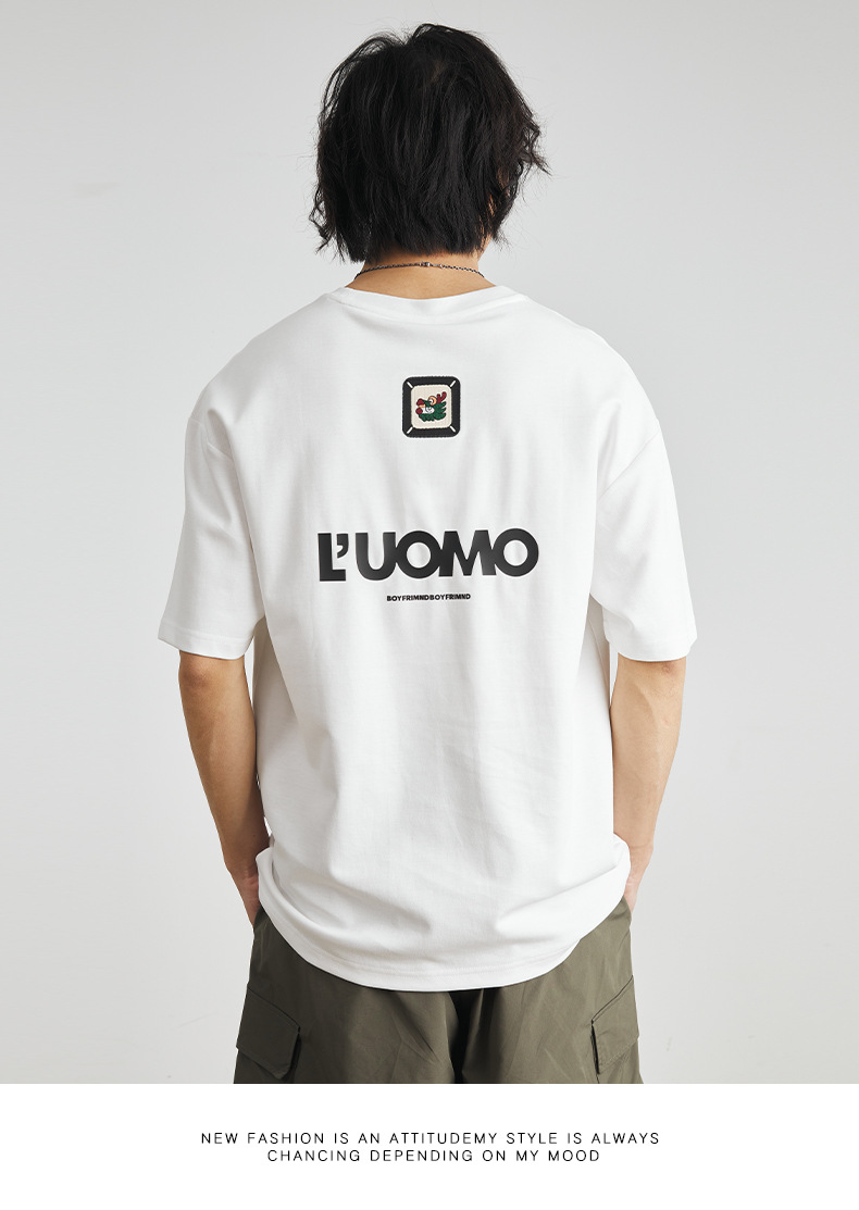 亦止男装龙年刺绣印花印花T恤男短袖夏季新款休闲情侣半袖上衣潮详情13