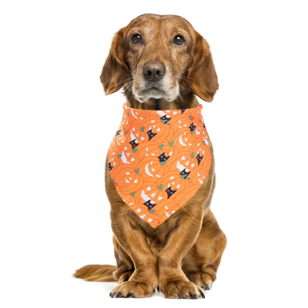 Pet scarf, Halloween pet saliva towel, cat decorative scarf, scarf, dog single-layer cute triangular scarf pic 4