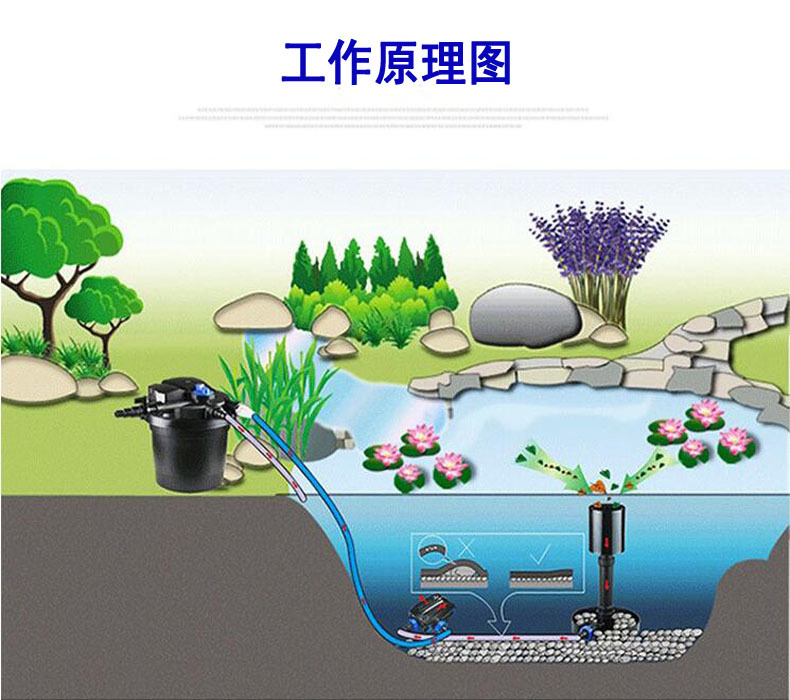 CSP grid pond fish pond surface cleaning equipment, pond leaf collector, water surface skimmer, dirt remover, oil film remover pic 10