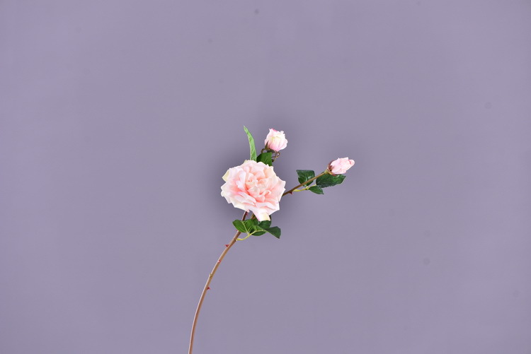 Lanjin wholesale artificial flowers 3-head roses, wedding and home silk flowers, high-end decorative artificial flowers, hand-held roses, multi-head roses pic 14