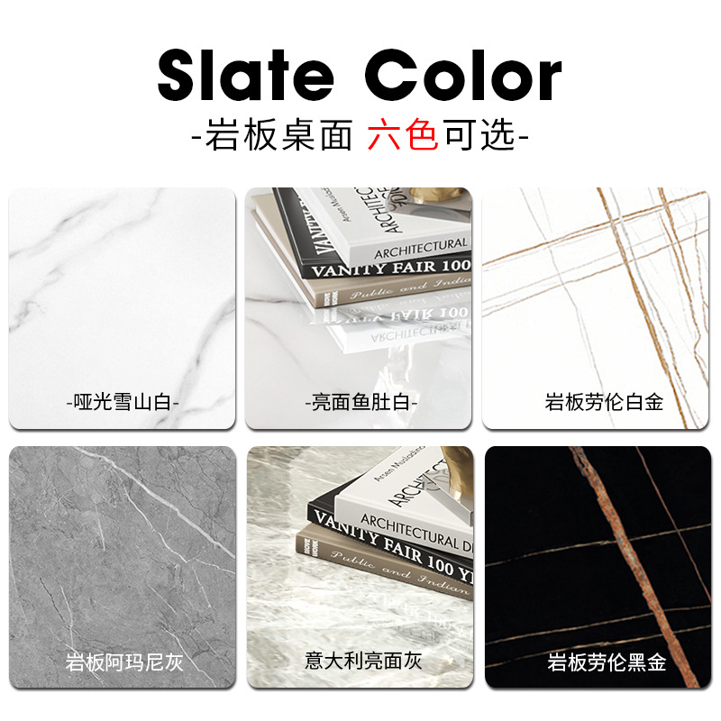 Light luxury and simple glass bright coffee table, square-sized combination, extendable coffee table, Italian-style small apartment rock plate tea table pic 20