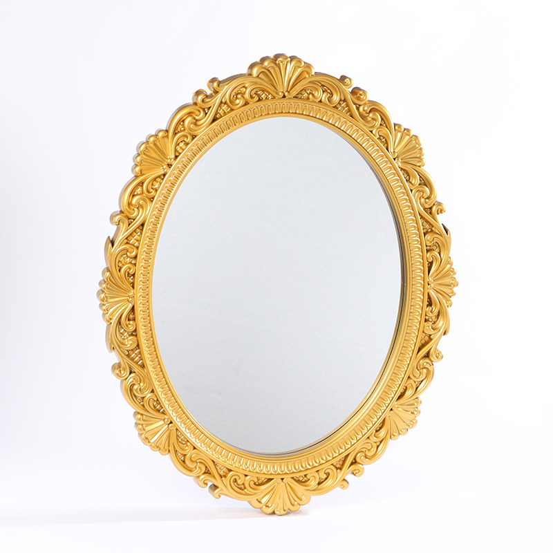 新款欧式复古金色装饰镜家居墙上浮雕壁挂装饰镜酒店金色装饰镜详情2