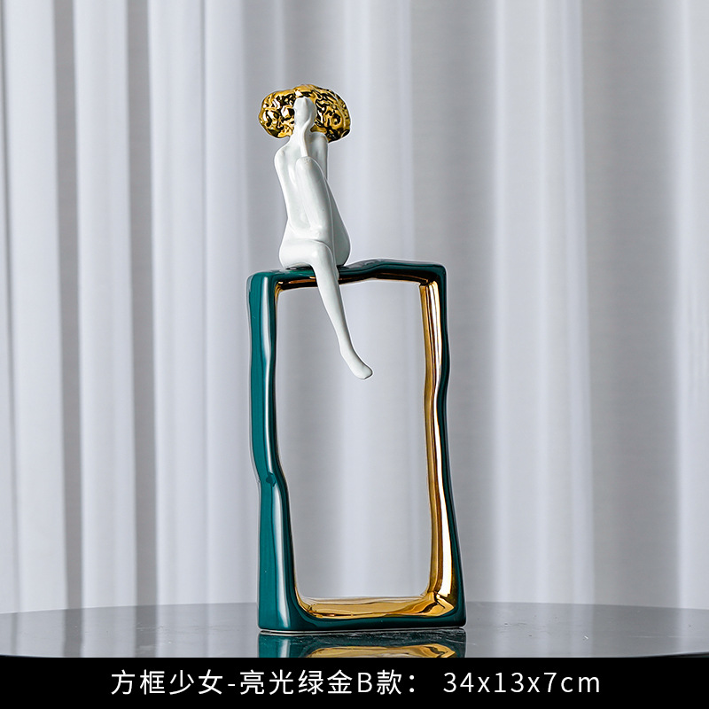 chinagoods modern character photo frame ornaments, entrance TV cabinet, wine cabinet, art handicrafts, simple and creative home decoration for the living room pic 5