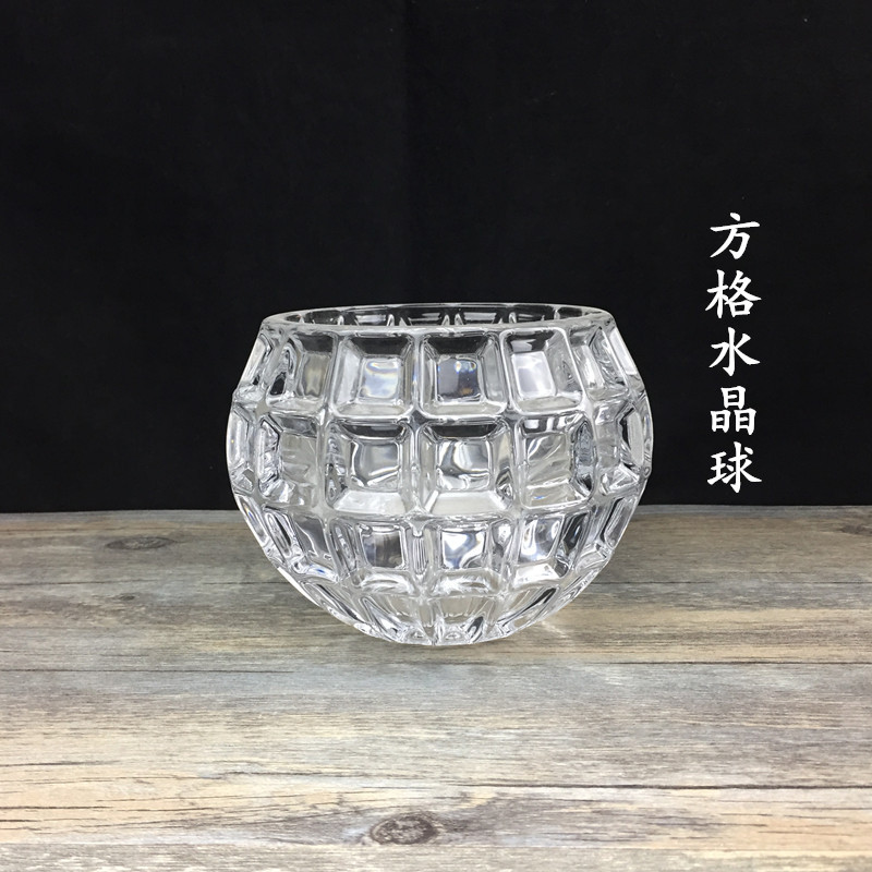 透明水培水晶球 玻璃花瓶欧式 玻璃烛台 家居摆件 宠物食物罐子详情5