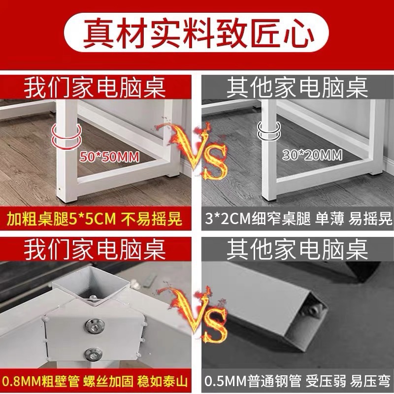 电脑桌台式简易书桌家用卧室学习桌学生小课桌简约长方形办公桌子详情2