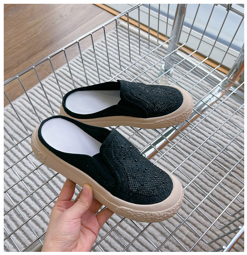 2024春夏新款厚底渔夫鞋休闲真皮单鞋女透气平底鞋女一脚蹬女鞋潮详情39