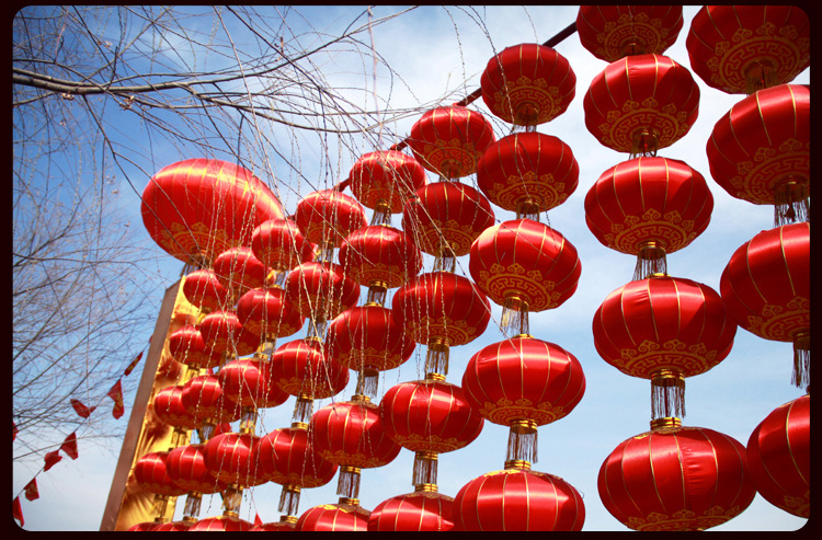 Large red iron mouth lanterns, outdoor National Day decorative lanterns, printed advertising lanterns, New Year and Spring Festival large red lanterns wholesale pic 11