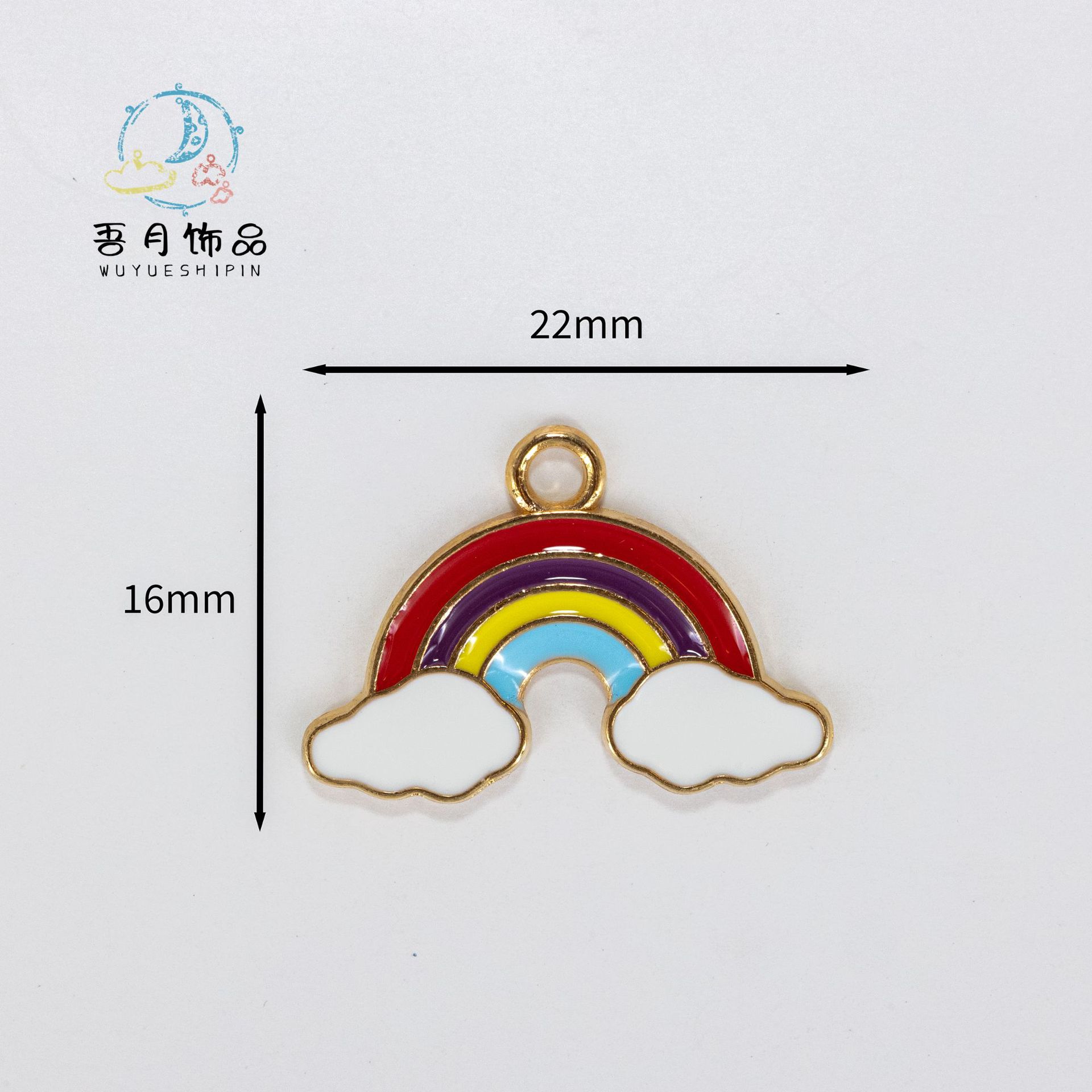 彩虹滴油合金饰品配件项链手链耳环耳饰手工diy材料义乌批发厂家详情13