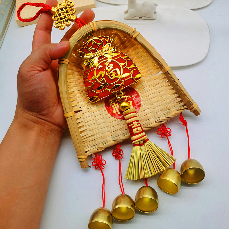 Copper coins, small brooms, dustpans, hanging ornaments, door decorations for moving into a new home, indoor hanging ornaments, TV wall decorations for the Qingming and Dragon Boat festivals pic 20