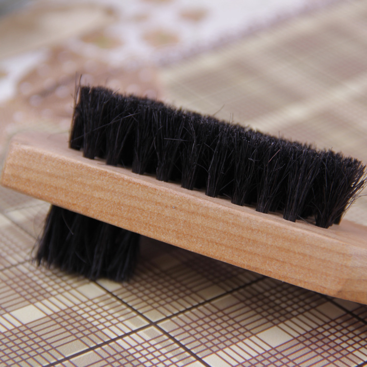 8303 wooden handle shoe polish brush factory direct sales, black bristle shoe brush, shoe polish brush pic 6