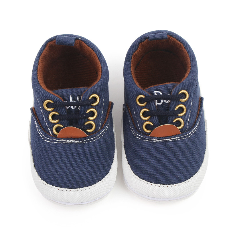 Spring and Autumn Soft rubber-soled multi-color canvas shoes, lace-up baby shoes, 0-1 year old infant casual shoes, walking shoes 2759 pic 9