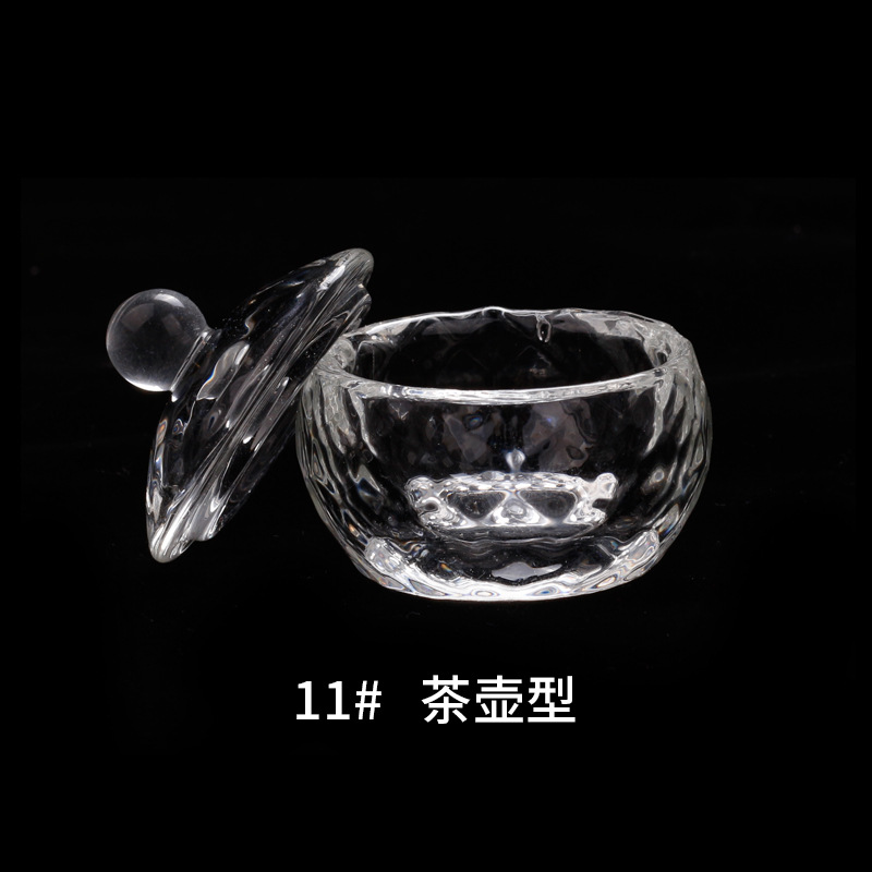 Cross-border exclusive glass crystal cups with LIDS for nail art, irregular-shaped crystal cups, and special octagonal cups for holding crystal liquid pic 25