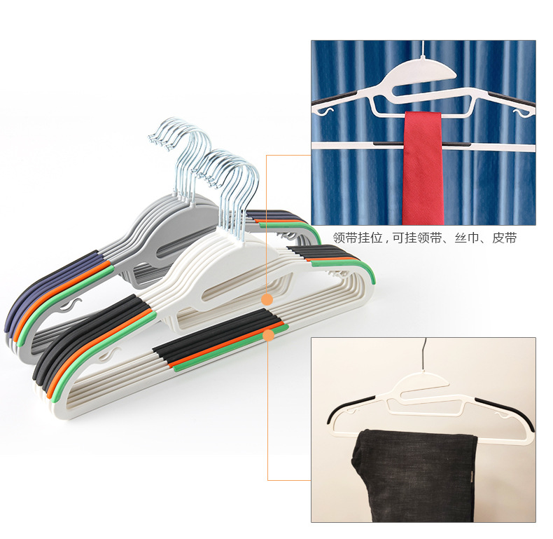Fish-mouth plastic clothes hanger anti-slip strip clothes hanger, household organization, storage, drying, dry and wet dual-purpose clothes hanger manufacturer wholesale pic 12