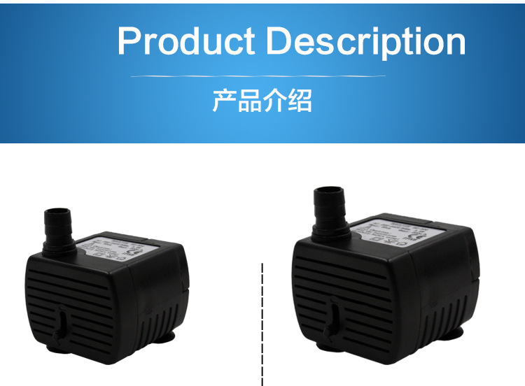 Fish tank filtration submersible pump, micro water pump, silent small household water pump, aquarium supplies with led light pic 25