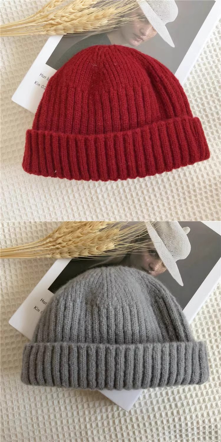 毛线帽子女冬天韩版百搭流氓帽秋冬季保暖冷帽男针织帽ins瓜皮帽详情12