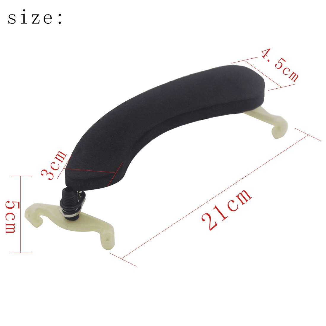 LN100 Red box white foot 4/4-4/3 Anti-wolf violin shoulder support, violin shoulder pad, plastic shoulder support, anti-drop pic 5
