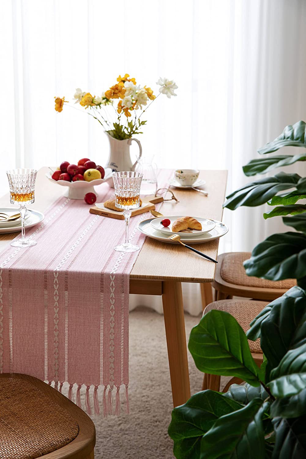 New cross-border Amazon handcrafted table flag, hollowed-out American country white tablecloth, dressing table scarf factory wholesale pic 31