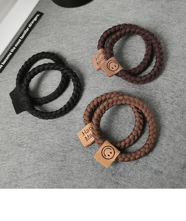 韩国锁链皮筋可爱笑脸少女扎头发绳发圈高弹力简约气质头绳发饰详情40