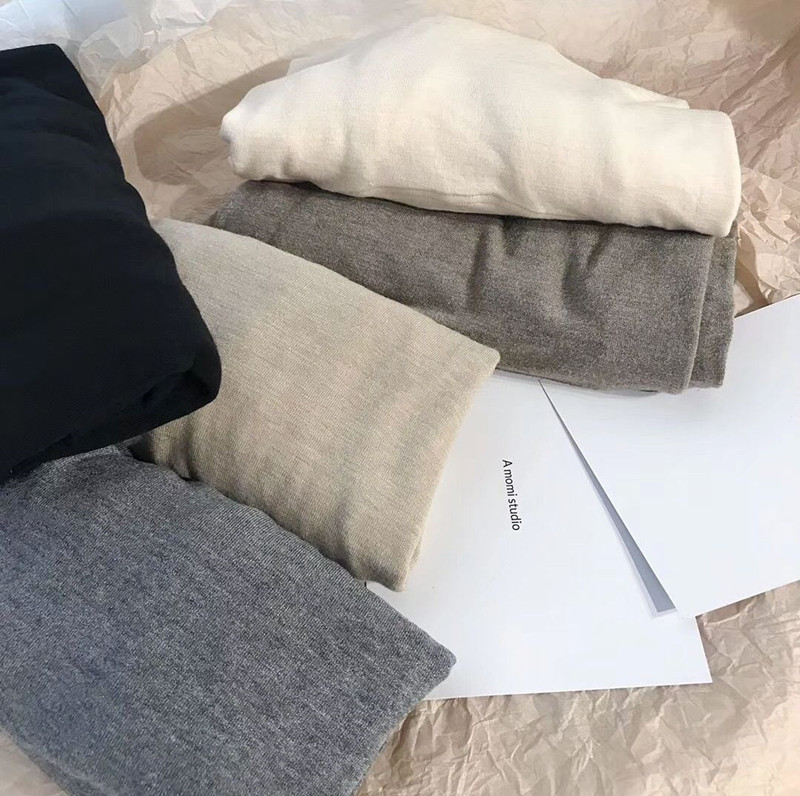 Gentle to the core ~ Soft and fluffy cashmere texture, round-neck basic long-sleeved T-shirt base layer wholesale consignment pic 10