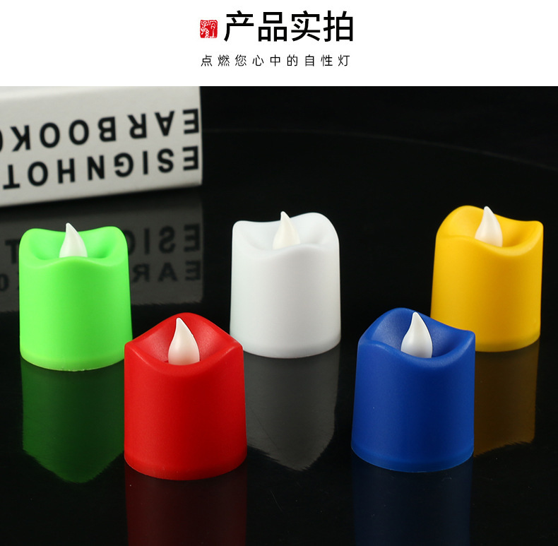 Factory direct sales of small wave seven-color candles, creative LED electronic candle lamps, home decoration and party setting supplies pic 5