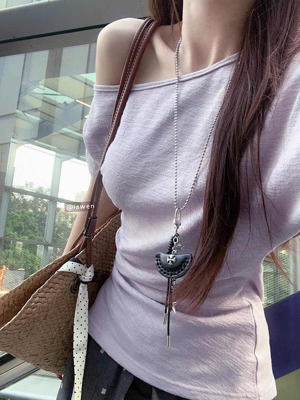 Korean casual design sense, niche and unique off-the-shoulder short-sleeved T-shirt for women, a chic summer waist-cinching and figure-hugging off-the-shoulder top pic 22