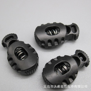 现货供应3孔猫眼扣 可穿织带方形扁弹簧扣 调节绳扣 ABS弹簧扣详情7