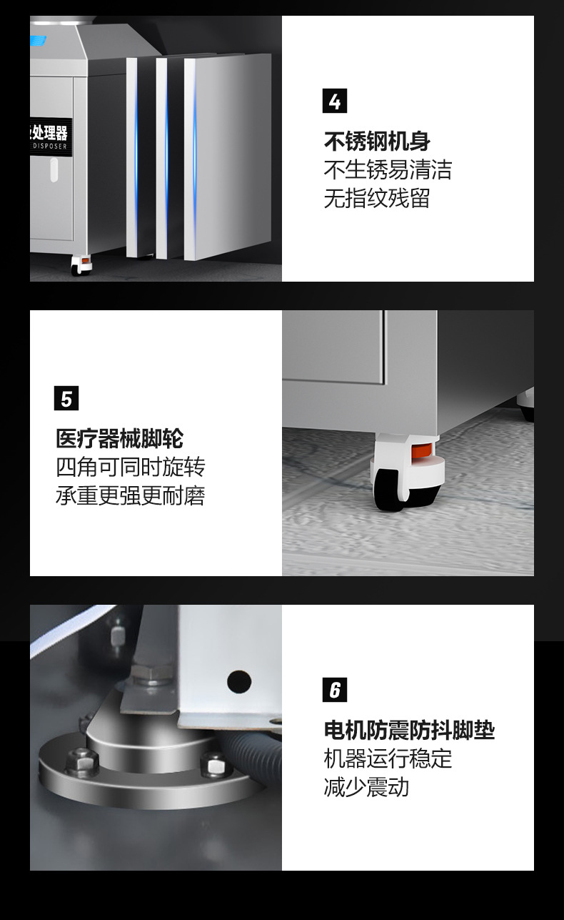 麦大厨厨余垃圾处理器商用酒店厨房干湿垃圾泔水潲水全自动粉碎机详情14