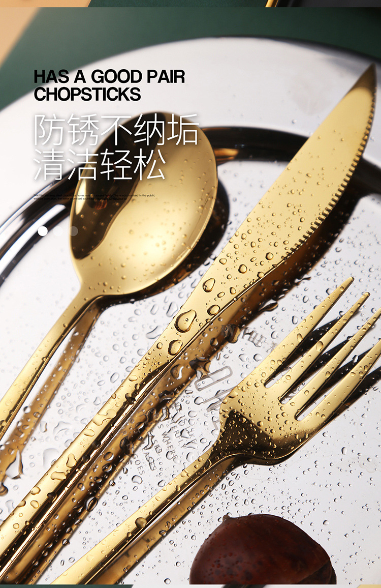 Wholesale 304 stainless steel portable tableware, student portable Korean-style knives, spoons, chopsticks, forks, spoons and chopsticks gift sets pic 19