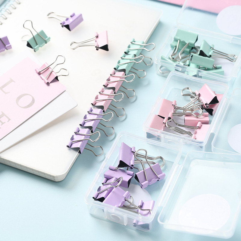 Macaron-colored paper clip keychain creative combination, colorful magnetic buckle rubber band long tail clip multi-functional set pic 18