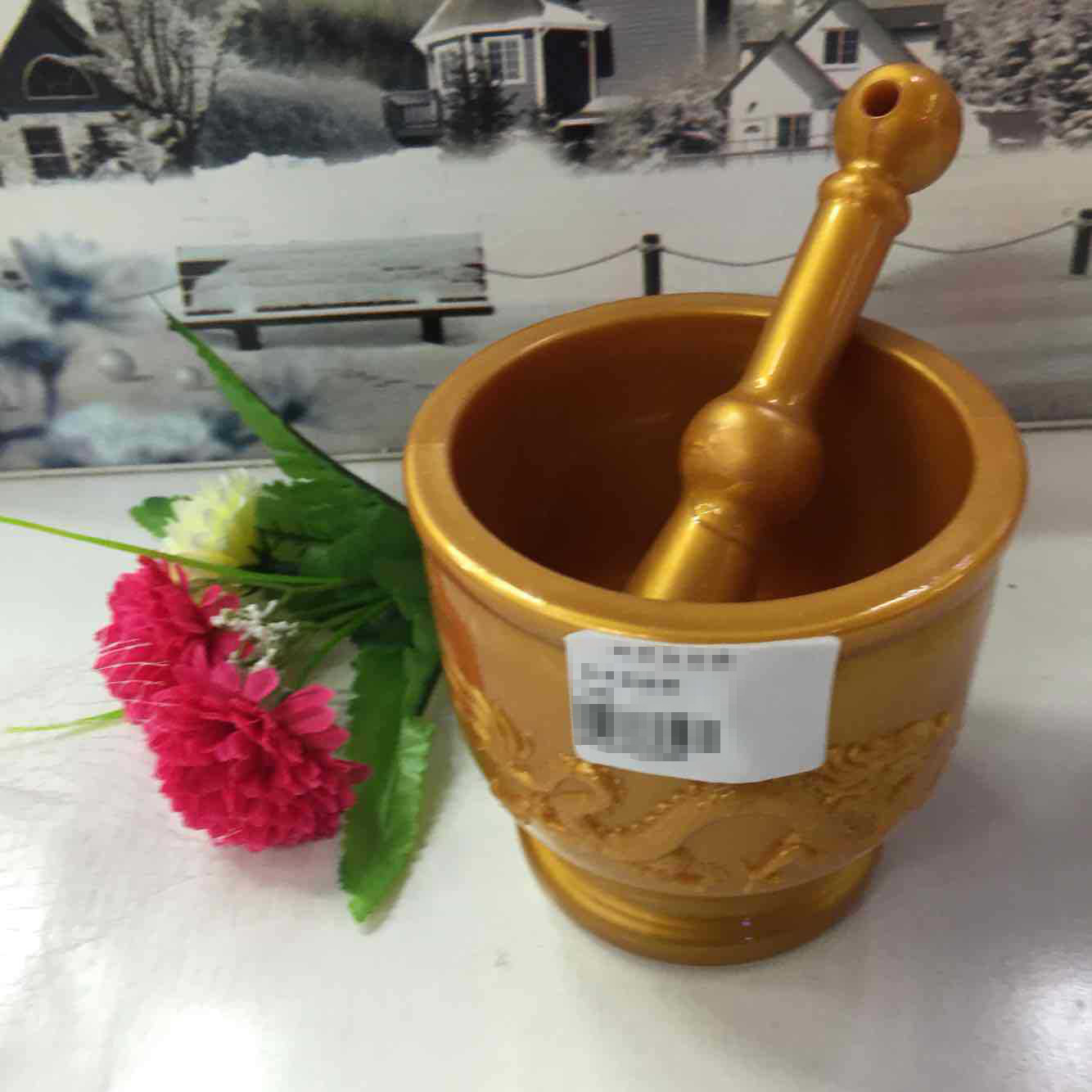 Factory direct sales of manual garlic mince mixer, ceramic garlic mortar, garlic paste mixer, garlic press, kitchen household garlic smashing jar wholesale pic 77