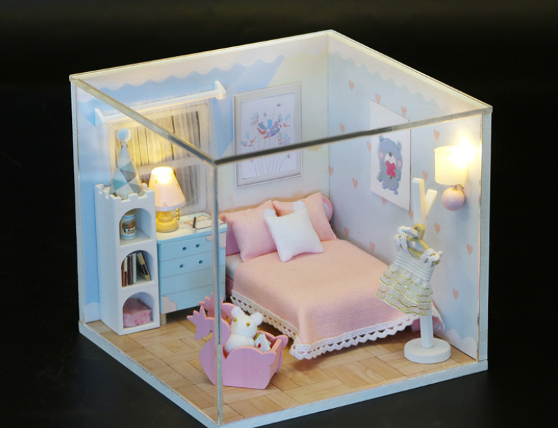 diy mini handmade house model, puzzle, birthday gift, toy pic 7