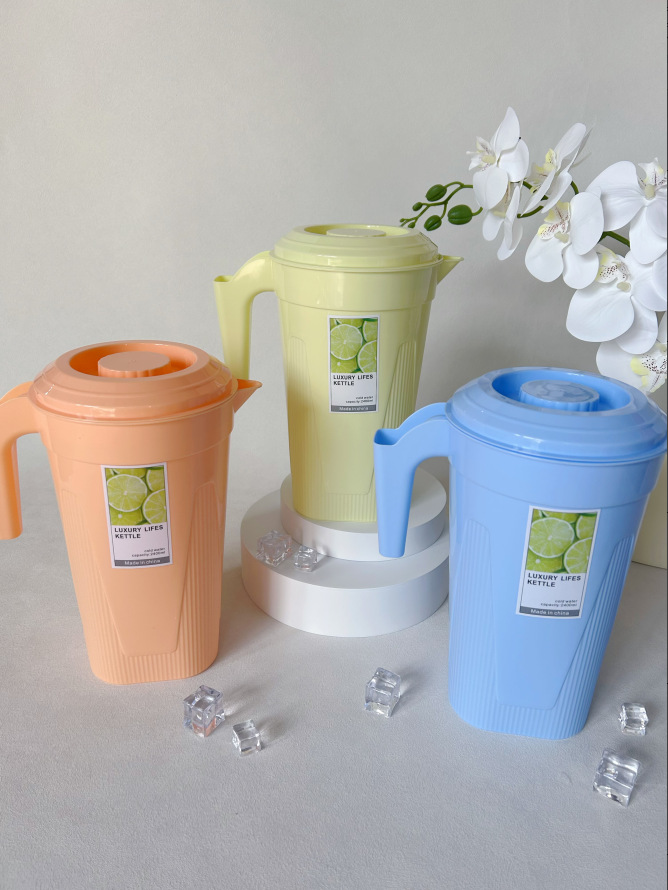 New plastic cold water bottle with large capacity for household tea brewing, measuring pot, milk tea shop cold water bottle with scale, commercial use pic 3