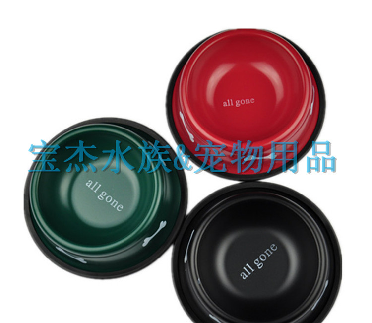 不锈钢狗碗 防滑耐磨烤漆宠物碗 多规格 宠物用品 厂家批发详情12