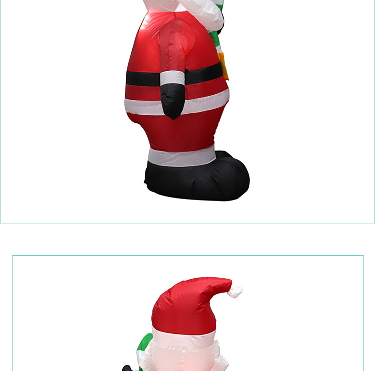 Santa Claus inflatable model 1.2-meter shopping mall and hotel scene decoration props walking stick Santa Claus inflatable model pic 8