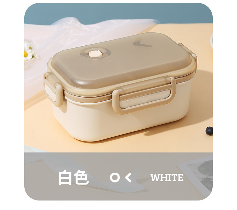 简约透明双层饭盒创意学生上班族食堂便携餐盒可微波便携式便当盒详情16