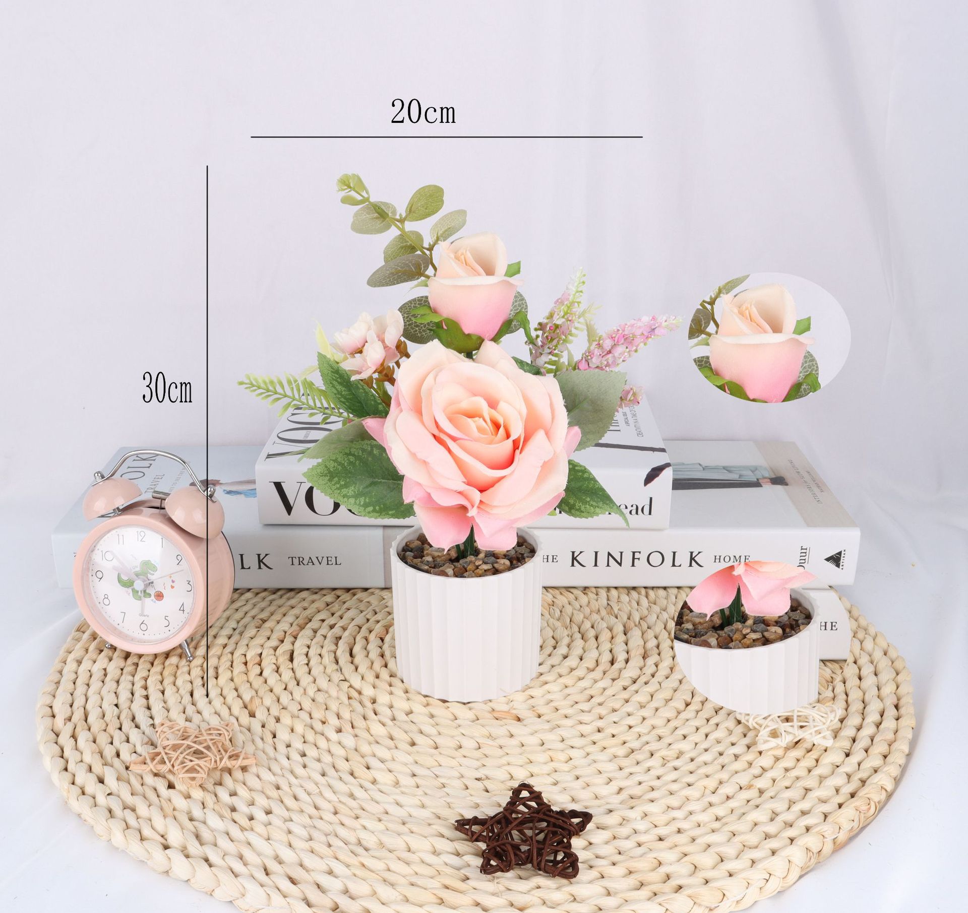 Artificial rose combination potted plants/artificial flower bonsai/artificial flower creative indoor small ornaments/Amazon manufacturer pic 2